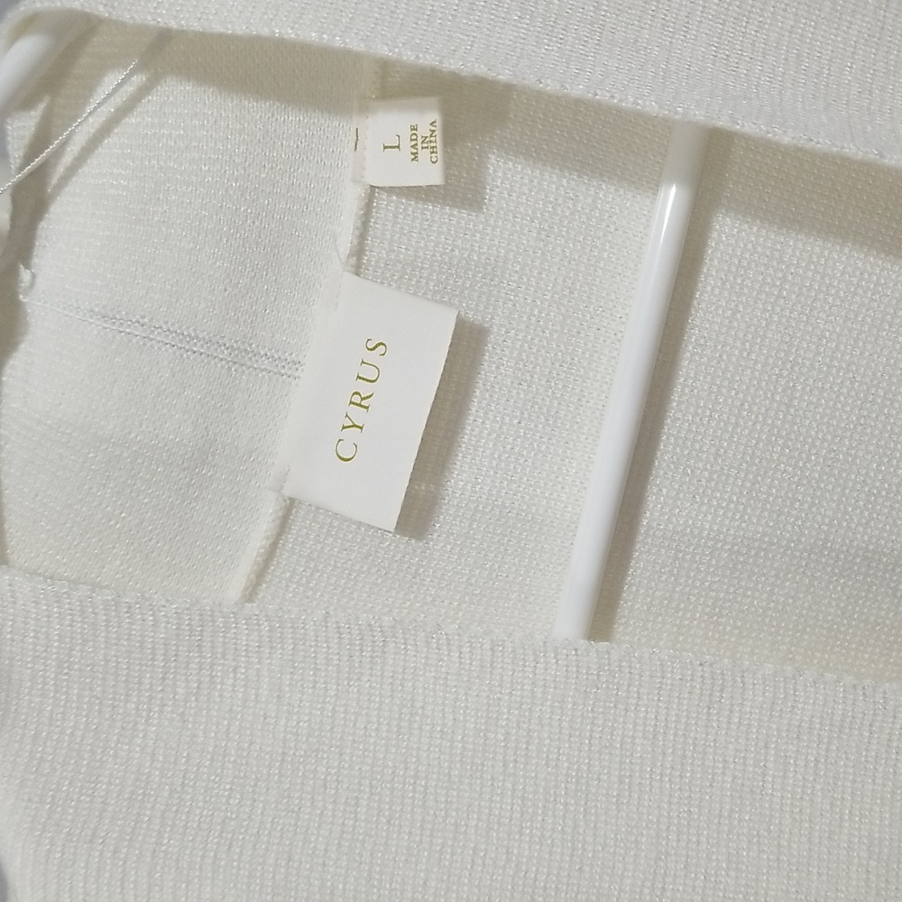 Cyrus Women's Cardigan Size L Cream Tan Gray - Picture 3 of 11